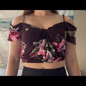 EXPRESS floral crop top